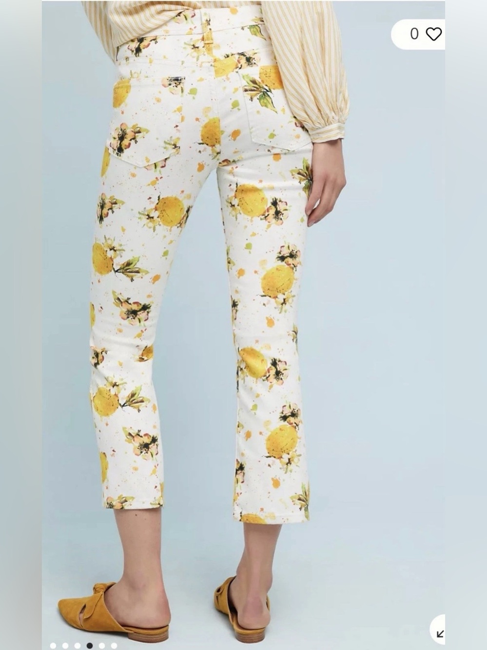 Anthropologie Pilcro Lemon Grove High-Rise Cropped‎ Bootcut Jeans Size 26